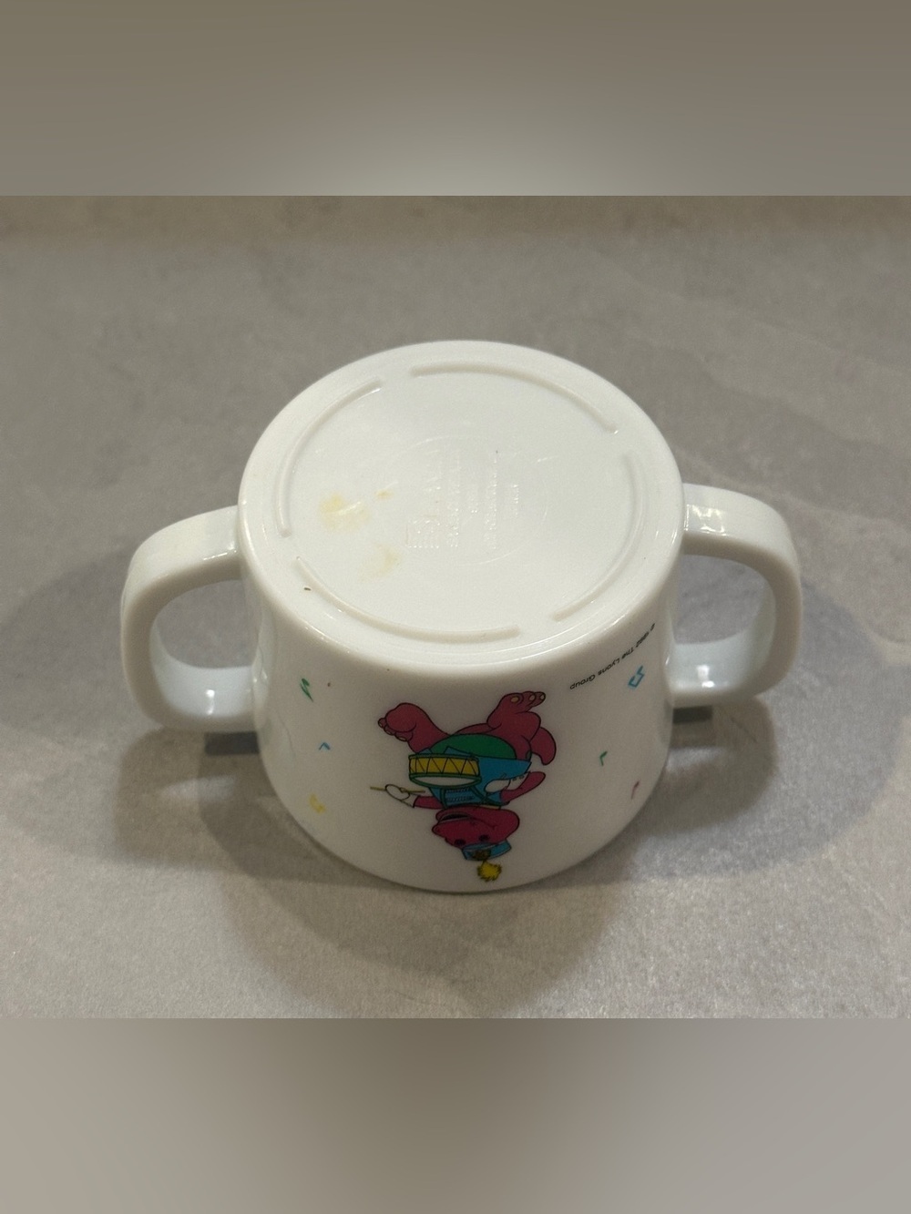 Vintage Barney the Purple Dinosaur Double Handle Cup 1992 The Lyons Club - Picture 4 of 8